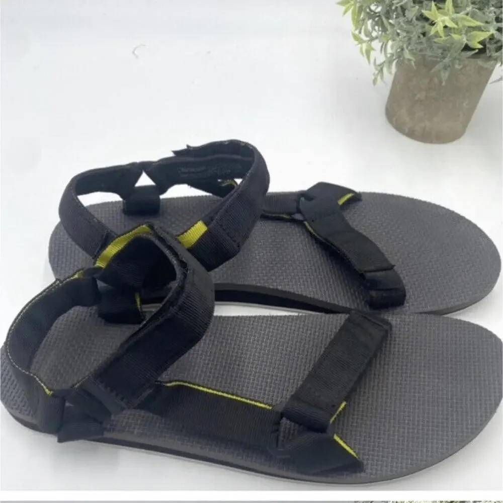 Men's Teva Original Universal Black Suede Strap And Footbed Sandal‎ Size 13